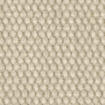 Beige textile texture features a diamond grid of rounded tufts, creating a soft, heathered, nubby surface; studio lighting.
